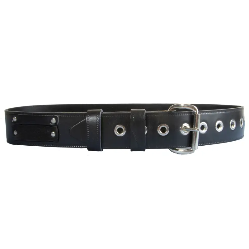 Bigben® Leather Belt With Eyelets - Black 1