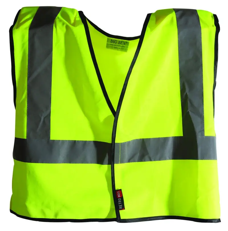 Bigben® Short Hi-Vis Waistcoat With Shoulder Pads - Class 1 1