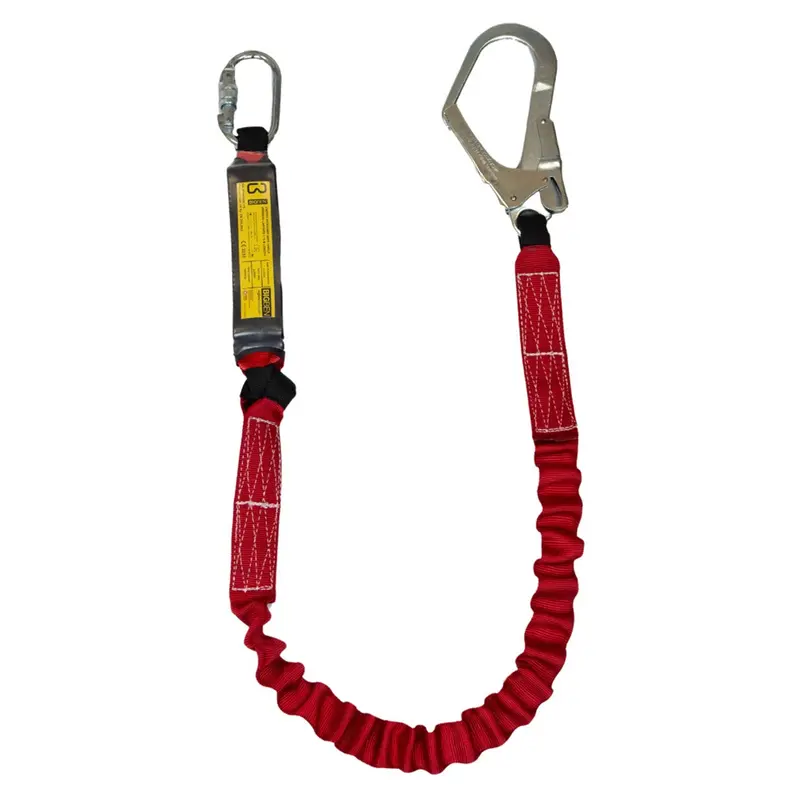 Bigben® Single Elasticated Fall Arrest Lanyard With Steel Scaff Hook 1