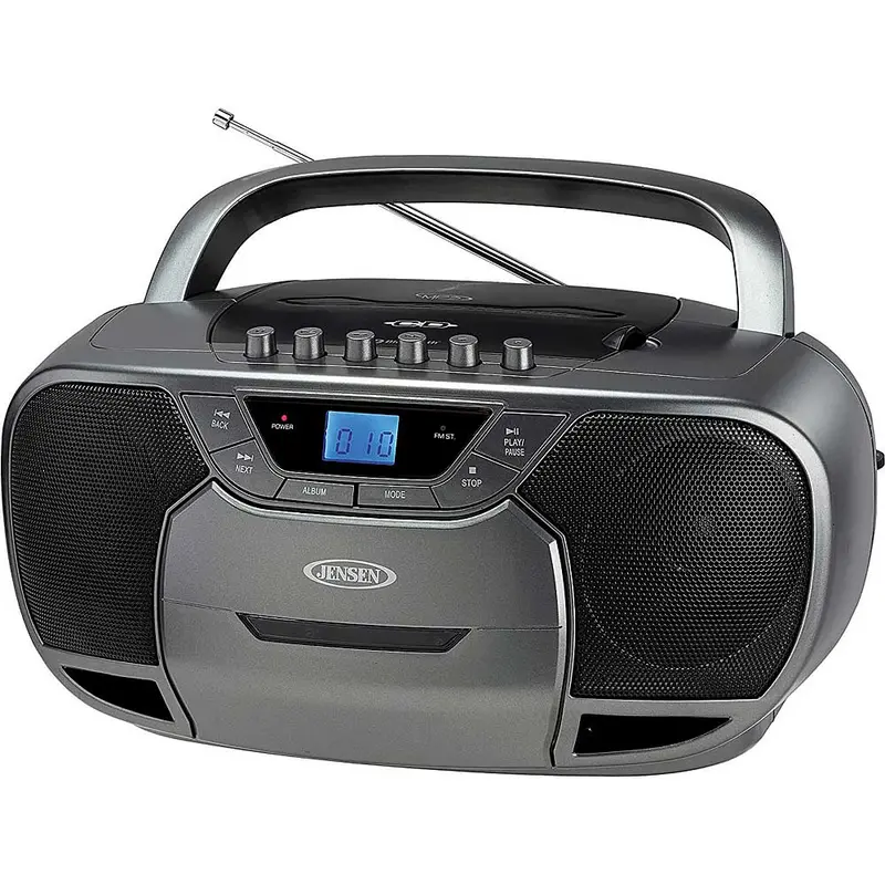 Bluetooth® Boombox Cd Cassette Recorder Am/Fm, Graphite 1