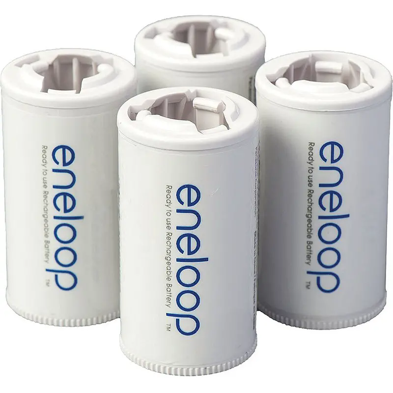 C Size Spacers For Use With Eneloop Ni-Mh Rechargeable Aa Battery Cells, 4 Pack 1