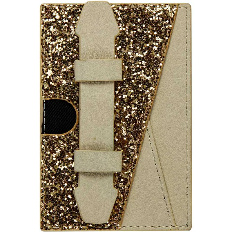 Card Wallet W/ Finger Holder, Gold 1