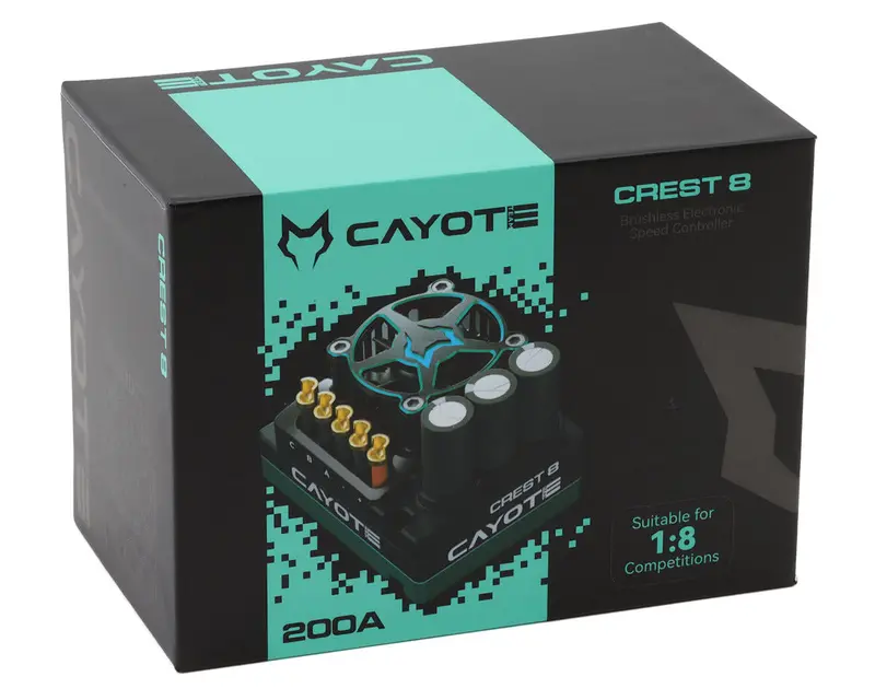 Cayote Crest 8 1/8 200A Sensored Brushless Esc W/Bluetooth 1