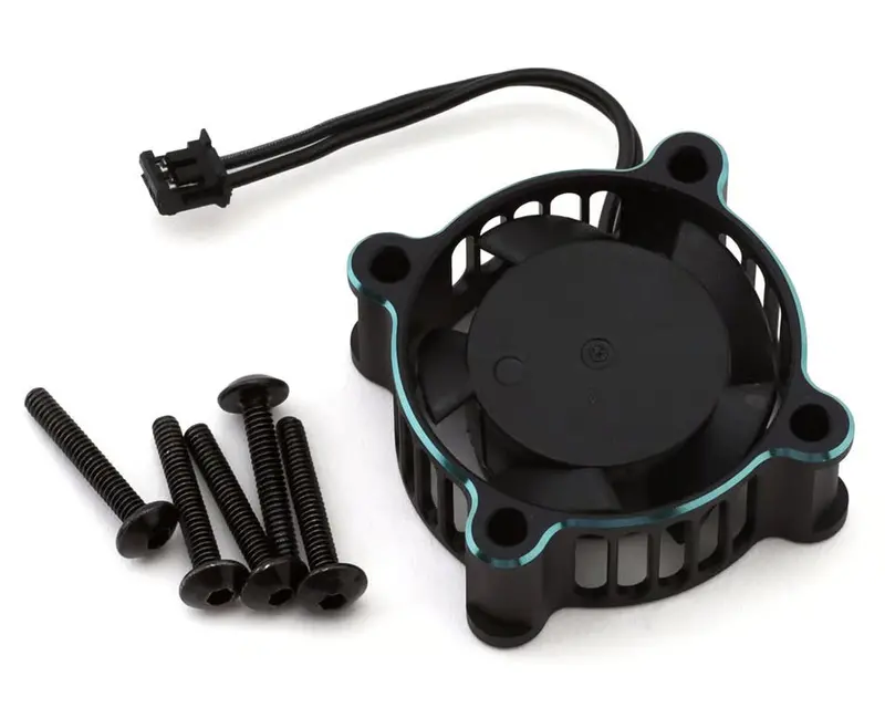 Cayote Crest X/X Evo Aluminum 25X25x10mm Esc Cooling Fan (Black/Aurora Green) 1