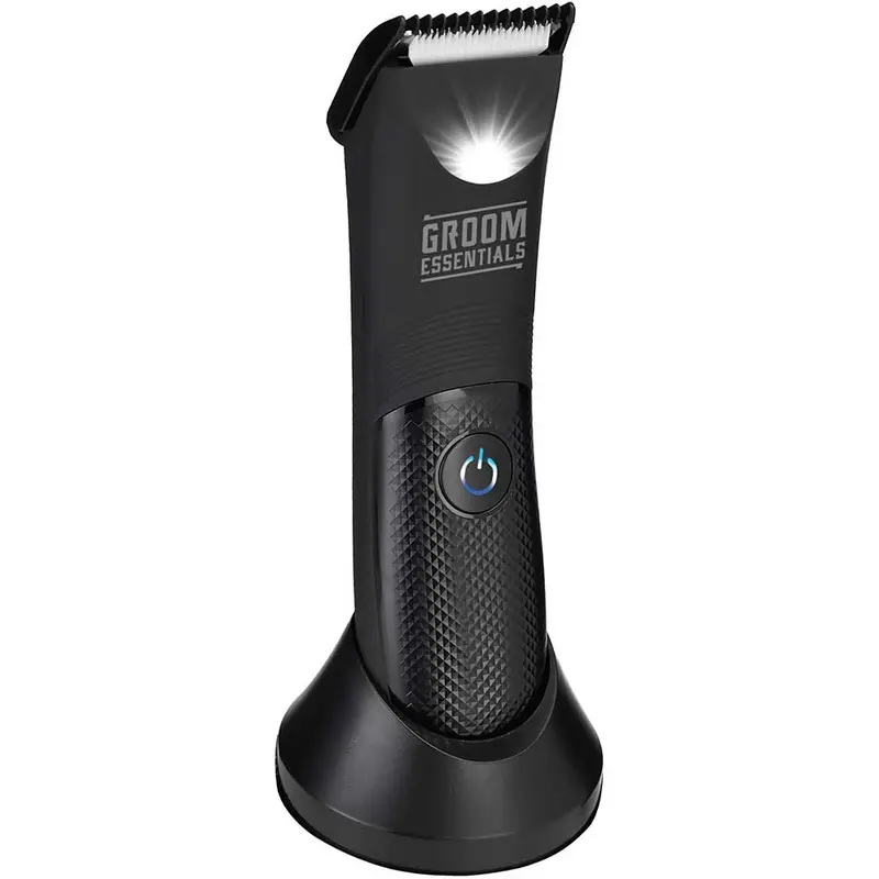 Ceramic Rechargeable Blade Hair Trimmer W/Led Light And Stand 1