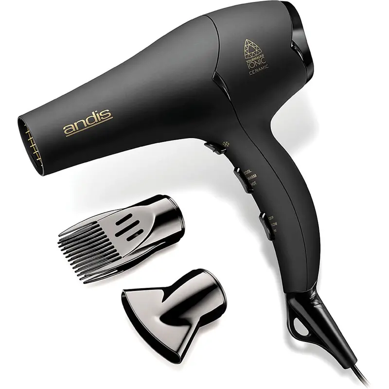 Ceramic Tourmaline 1875 Watt Hair Dryer, Black 1