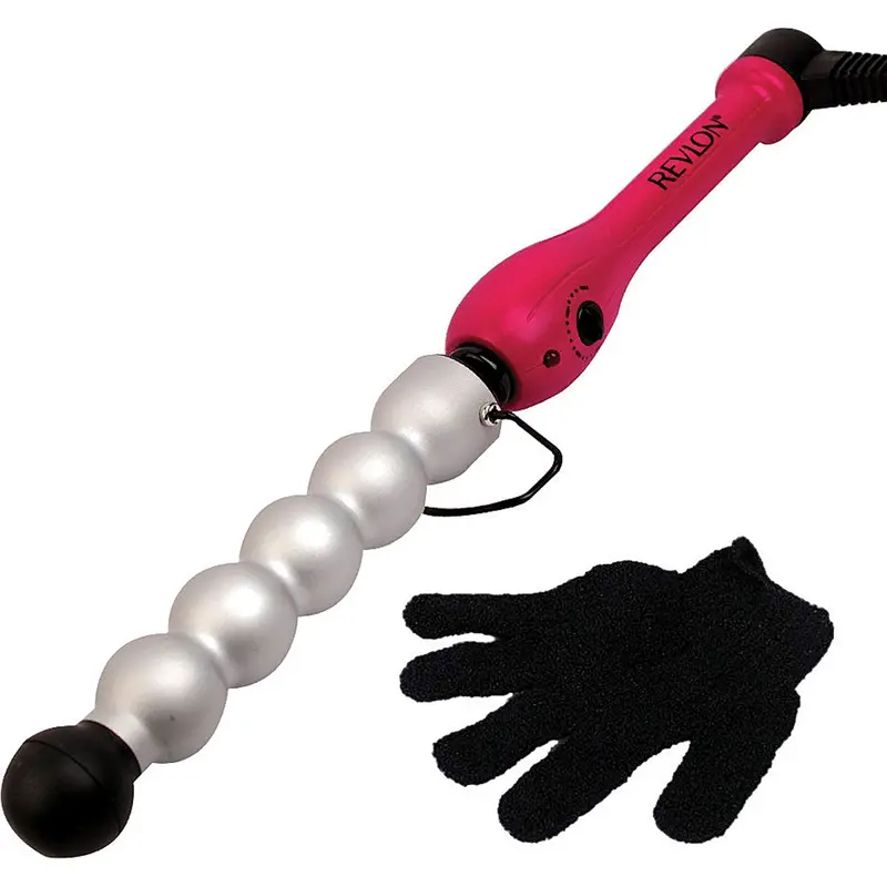 Clipless Xl Bubble Curling Wand, Pink Handle 1
