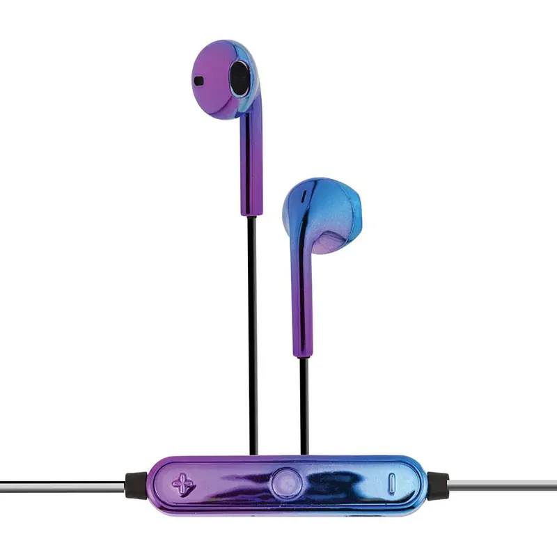 Color Chrome Bluetooth Earbuds, Purple/Red 1