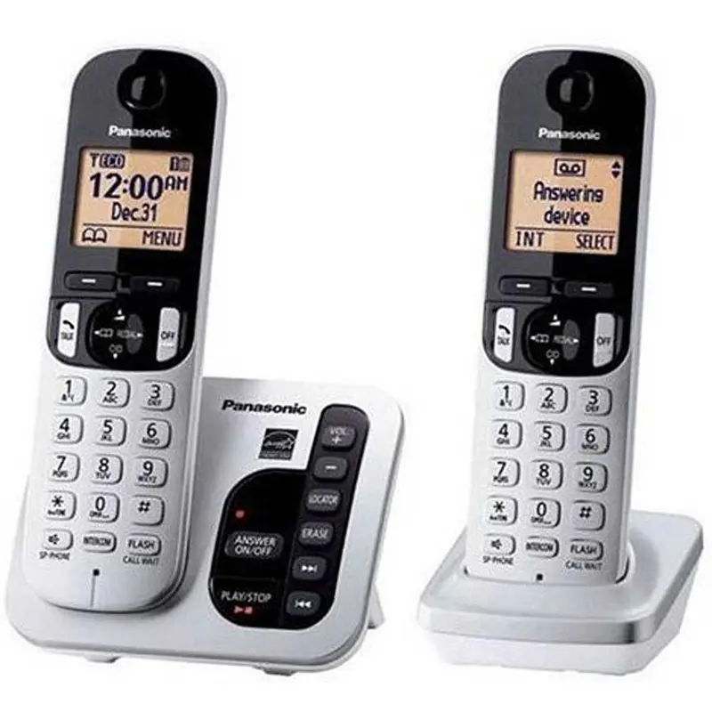 Cordless Phone With Answering Machine, 2 Handsets 1