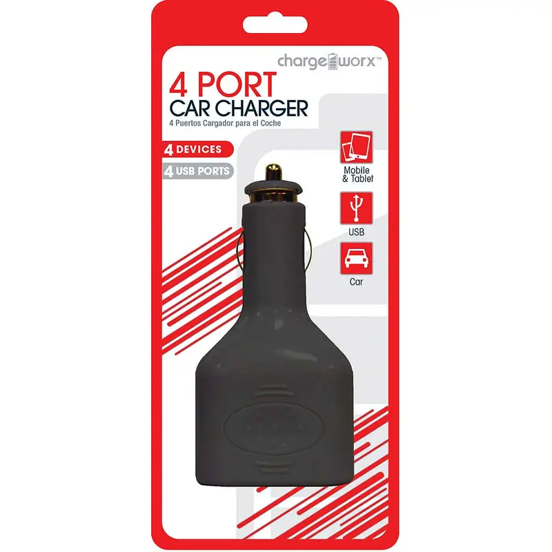Cx2005bk 4 Port Usb Car Charger, Black 1