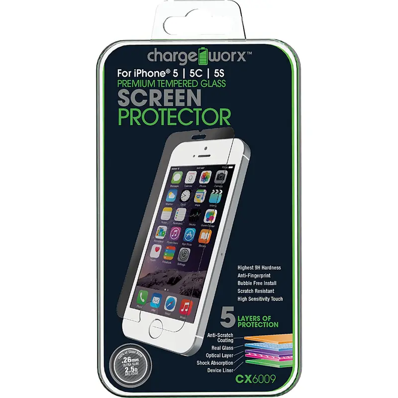 Cx6009 Iphone 5, Premium Tempered Glass Protector, 1Pk 1