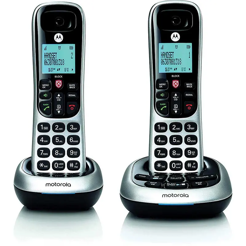 Dect 6.0 Cordless Phone With Answering Machine And Call Block, 2 Handset 1