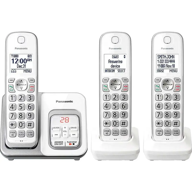 Dect 6.0 Expandable Cordless Phone System With 2 Handsets 1