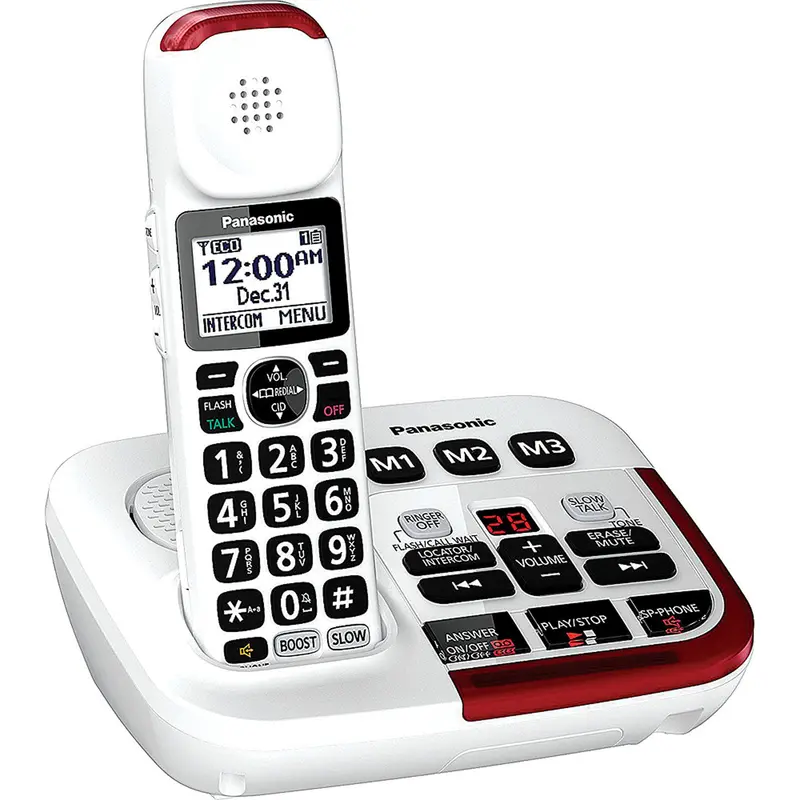 Dect 6.0 Expandable Cordless Phone System With Digital Answering System, White 1