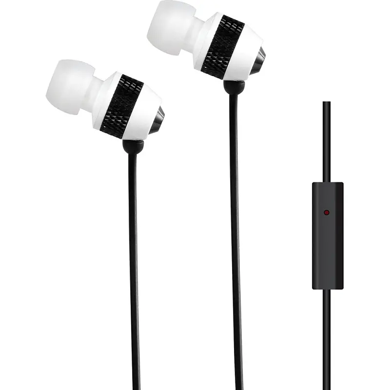 Dehfh100wh In-Ear Headphones W/Mic, White 1