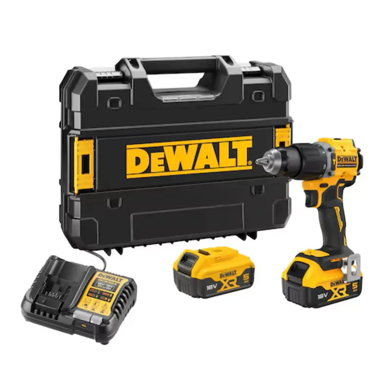 Dewalt Dcd799p2t-Gb 18V Xr Brushless Compact Combi Hammer Drill Driver C/W 2 X 5Ah Batteries, Charger & Tstak Case 1