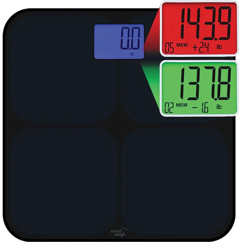 Digital Memory Bathroom Scale, Black 1