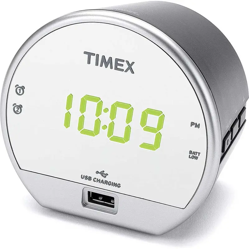 Dual Alarm Clock With Usb Charging And Battery Backup 1