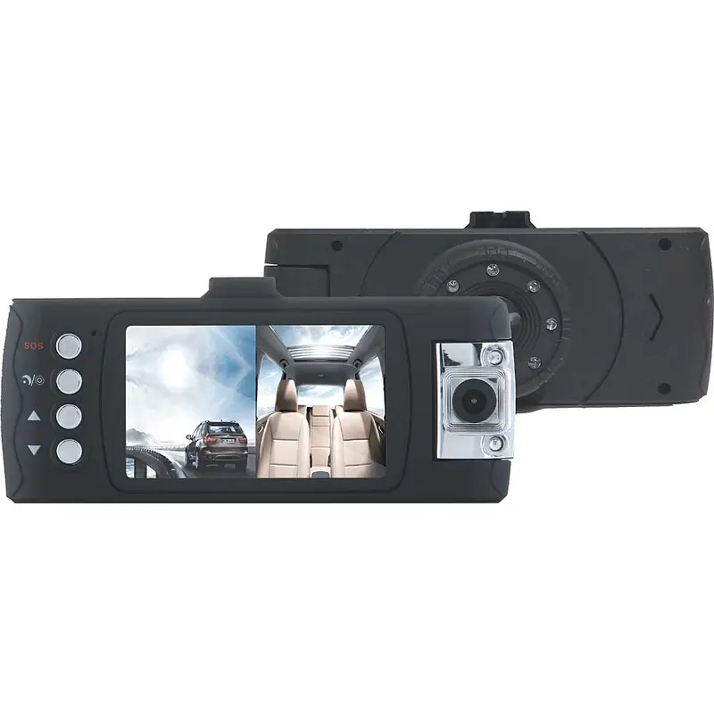 Dual Camera Dash Cam Front & Inside 1080P Grs Logger & Dvr 1