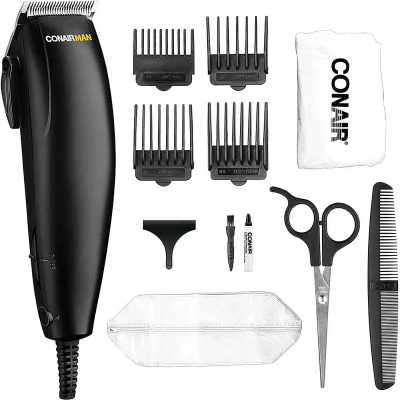 Dual-Voltage 12 Piece Home/Travel Haircut Kit 1