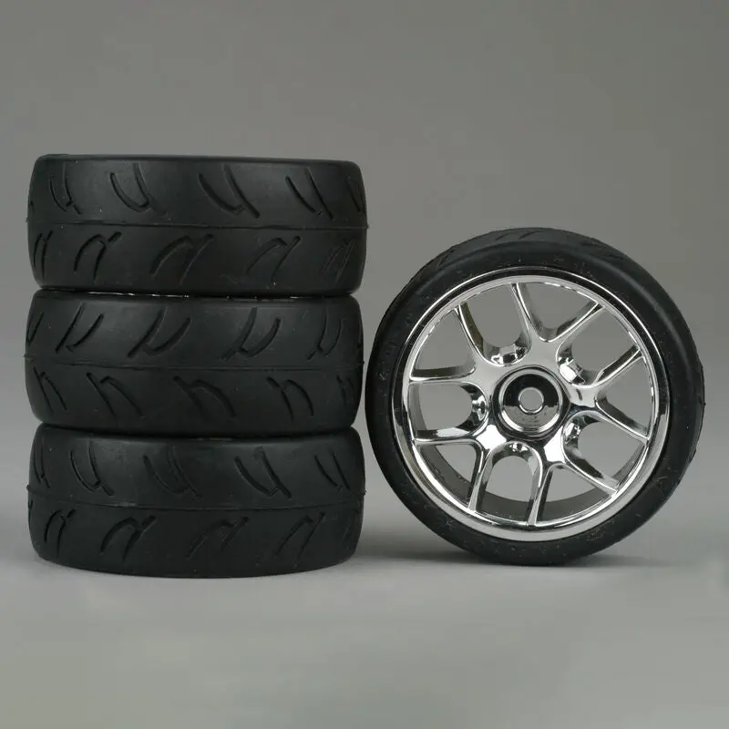 Duratrax 10-Spoke Chrome Wheel, U-Groove (4) 1