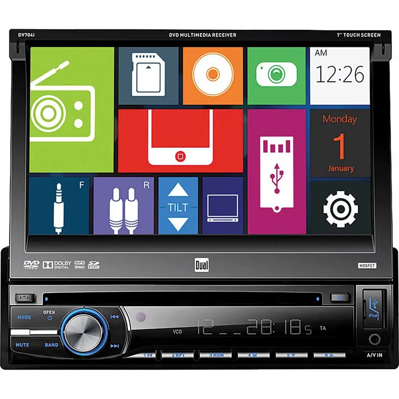 Dv704i Single Din In-Dash Car Stereo Receiver W/Usb Control 1