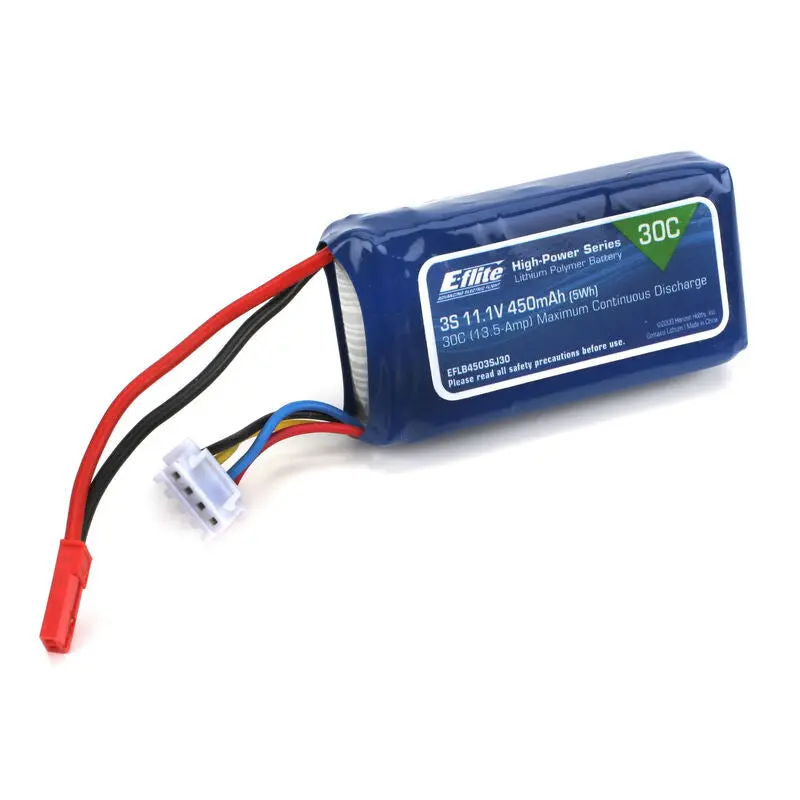 E-Flite 11.1V 450Mah 3S 30C Lipo Battery: Jst 1