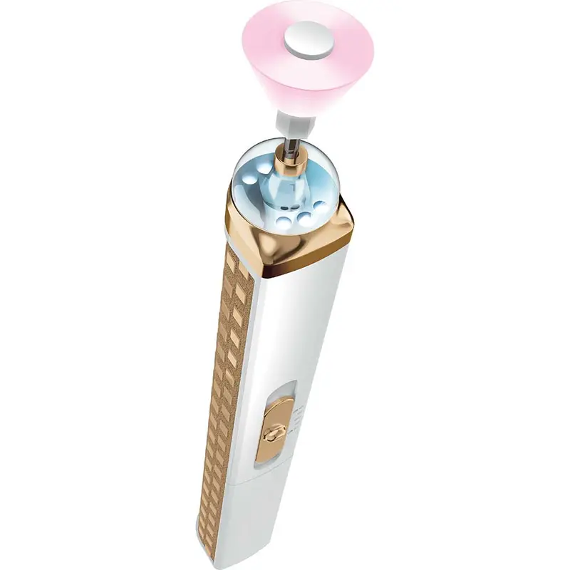 Echargeable Salon Style Manicure Set With Led Light, White/Gold 1