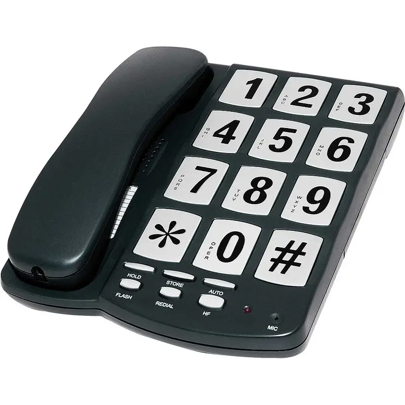 Em-300Bk Big Button Phone, Black 1