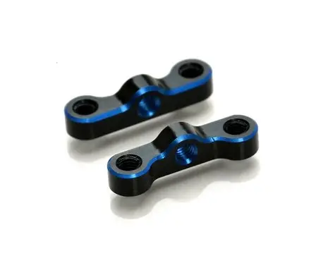 Exotek B74/B6.2 Hd Aluminum Rear Hub Link Mounts (Black/Blue) (2) 1