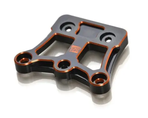 Exotek D819/E819 Aluminum Ha Steering Brace Plate (Black/Orange) 1