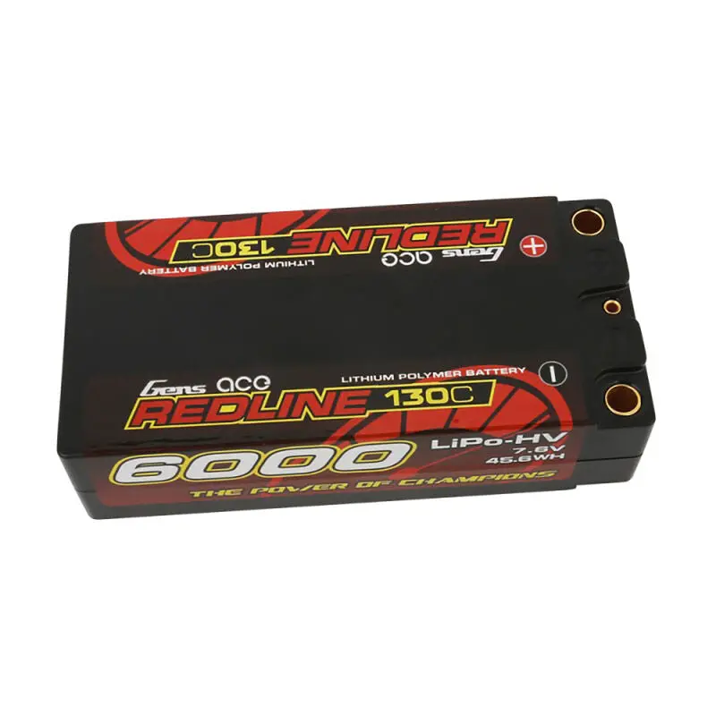 Gens Ace Redline 7.6V 6000Mah 2S 130C Hv Lipo: 5.0Mm Bullet 1