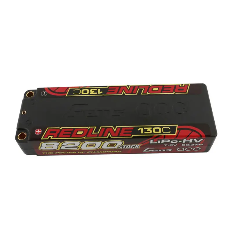 Gens Ace Redline 7.6V 8200Mah 2S 130C Lipo: Hv 5.0Mm Bullet 1