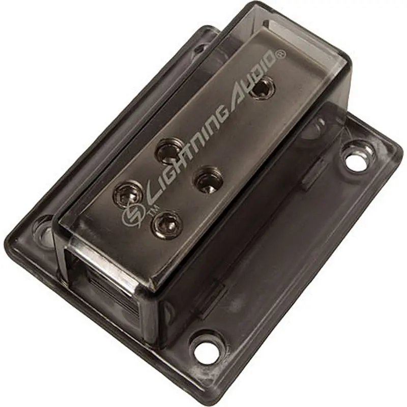 Ground Distribution Block (1) 4Ga In, (4) 4Ga Or 8Ga Out 1