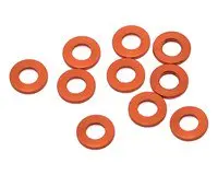 Hb Racing 2X4x0.5Mm Aluminum Washer (Orange) (10) *Discontinued 1