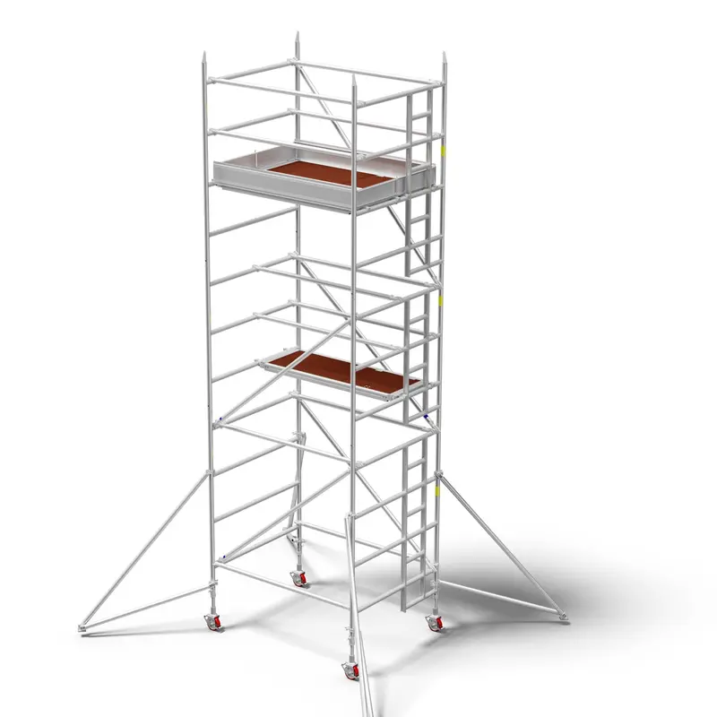 Heavy Duty Aluminium Scaffold Tower - Double Width X 1.8M Long 1