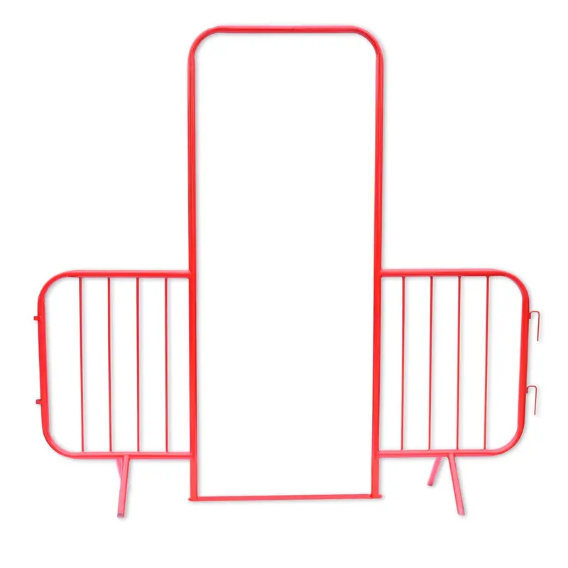 Heavy Duty Walk Through Pedestrian Barrier - Powder Coated Red 1