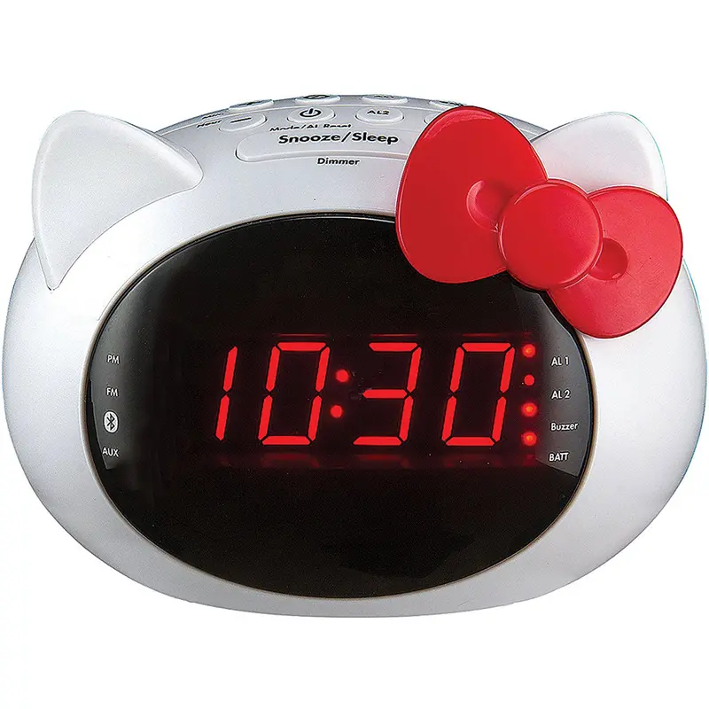 Hello Kitty Bluetooth Dual Alarm Clock Radio Speaker 1