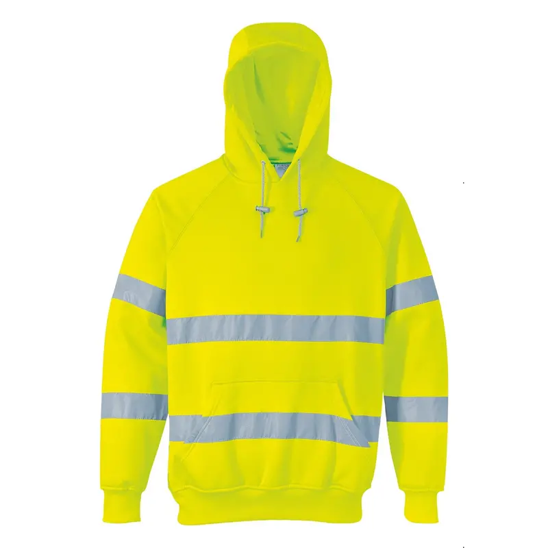 Hi-Vis Fleece Hoodie - Yellow 1