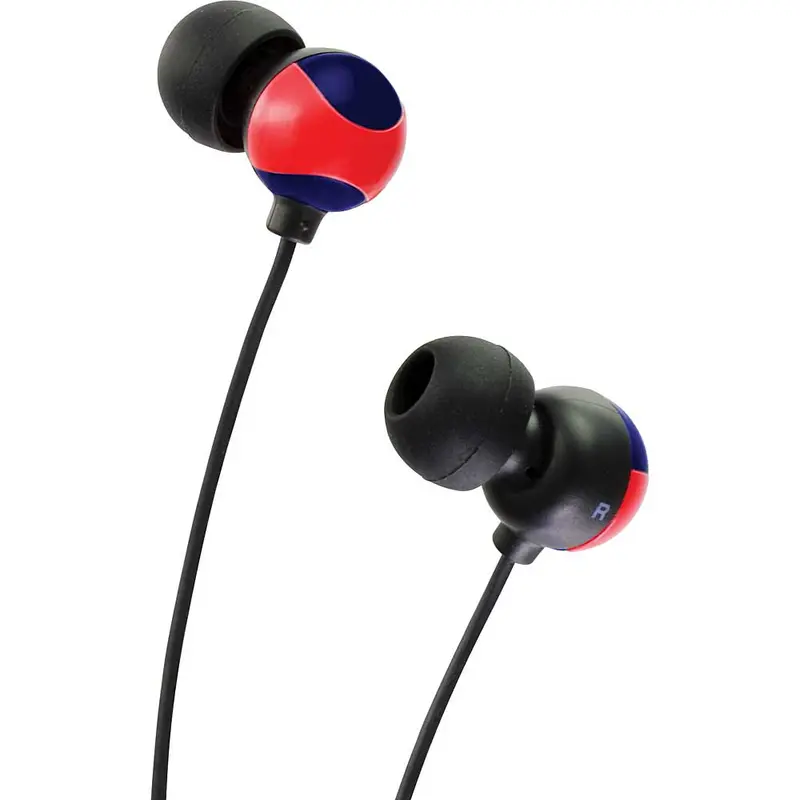 High Quality In-Ear Headphones, Red/Blue 1
