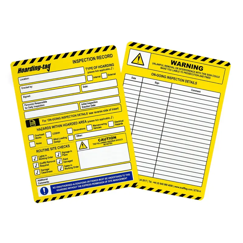 Hoarding Tag Insert - Pack 10 1