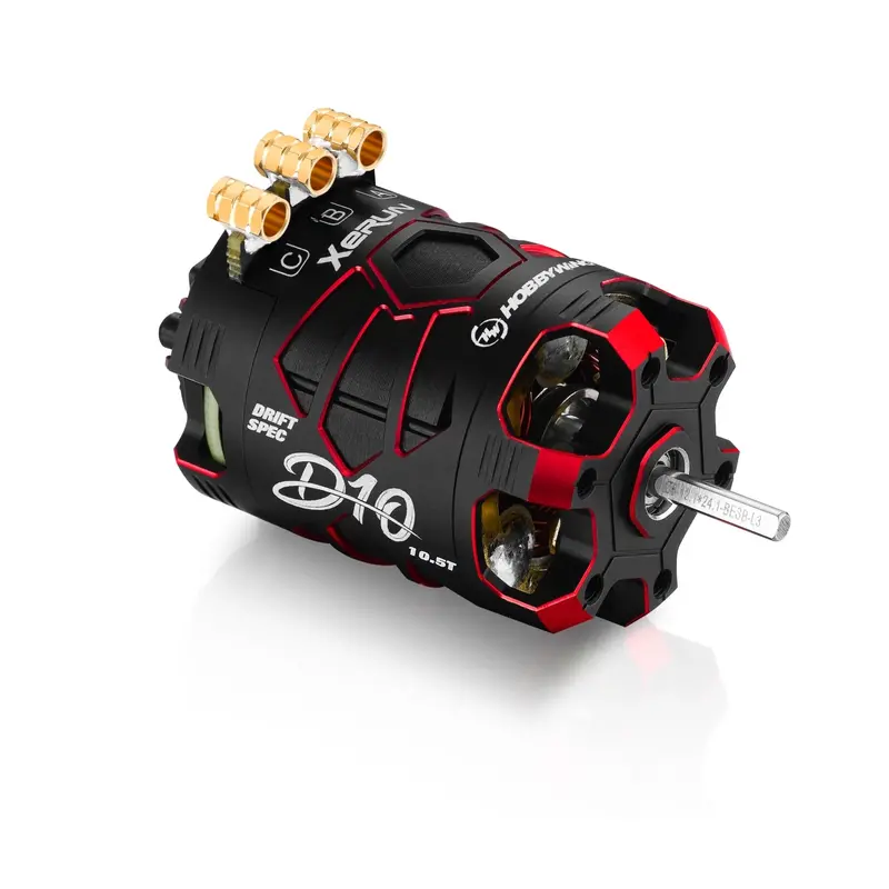 Hobbywing Xerun D10 10.5T Brushless Drift Motor - Red 1