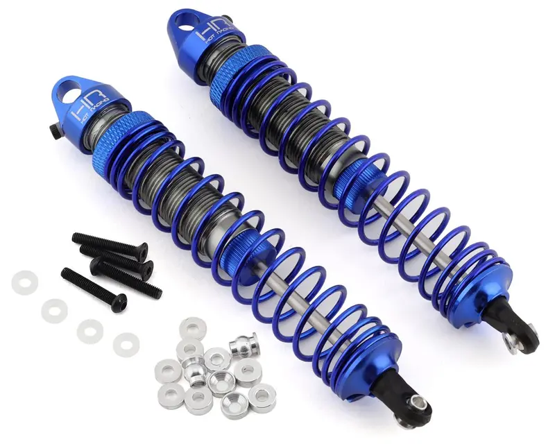 Hot Racing 120Mm Aluminum Heavy Duty Big Bore Shocks (2) (Blue) 1