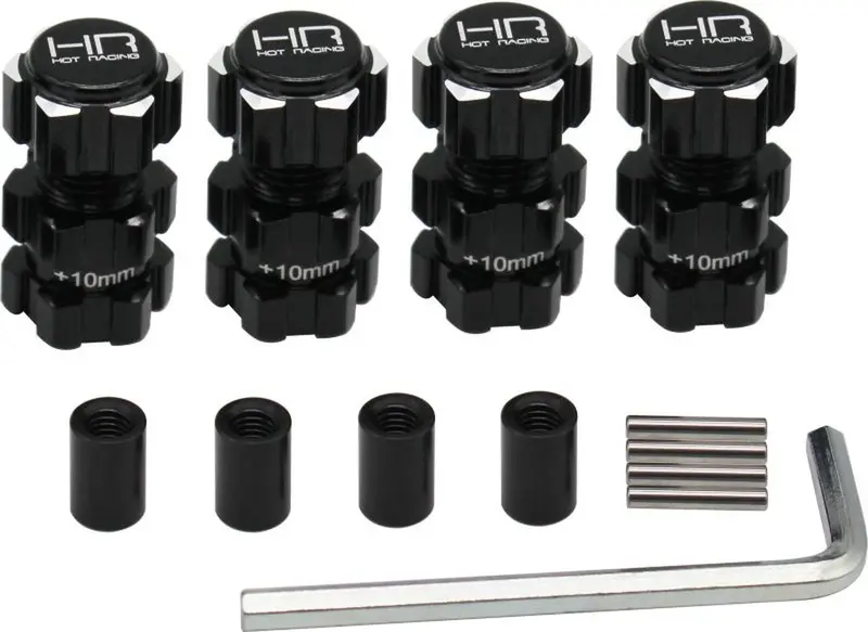 Hot Racing Aluminum 17Mm Hex Hubs 10Mm Offset: Arrma 1/10 4S Blx 1
