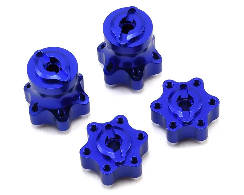 Hot Racing Axial Yeti Aluminum One-Piece Wheel Hub Set (Blue) (4) 1