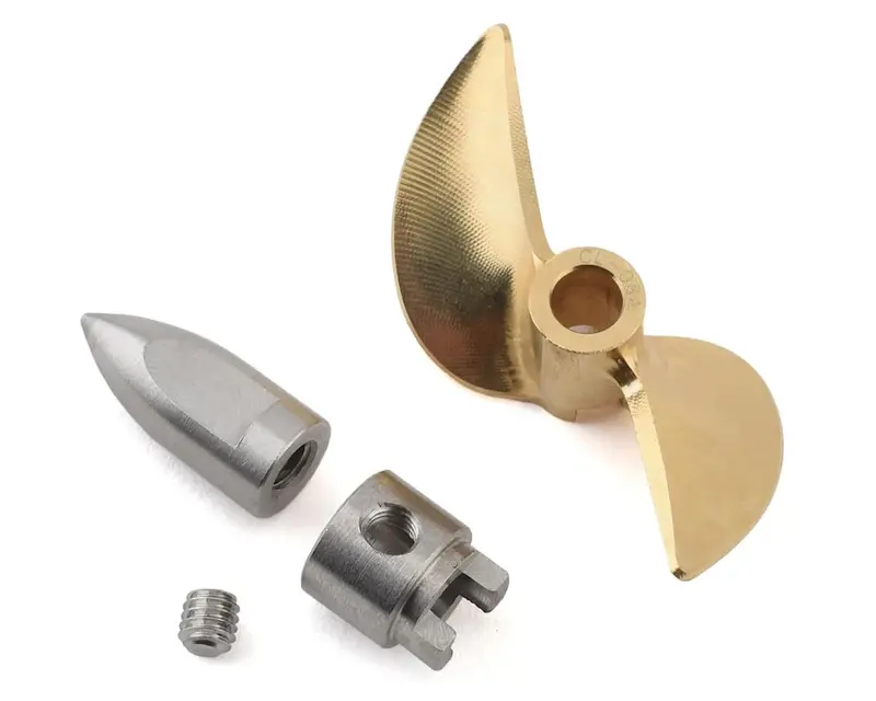 Hot Racing Brass Prop Set With Bullet Nut & Drive Dog: Traxxas M41, Spartan 1