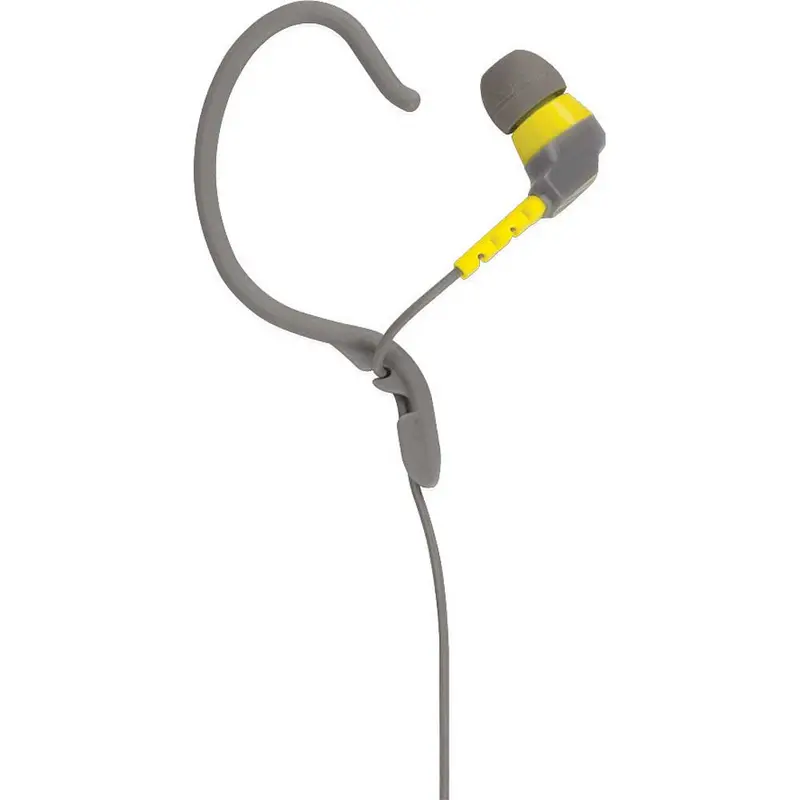 Hps200gyy Noise Isolation Earbuds W/ Earhooks, Gray/Yellow 1