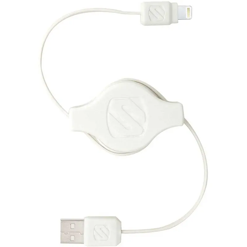 I2rwh Retractable Lightning Charge/Sync Cable, White 1