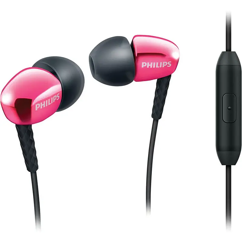 In-Ear Headphones With Mic, Pink 1