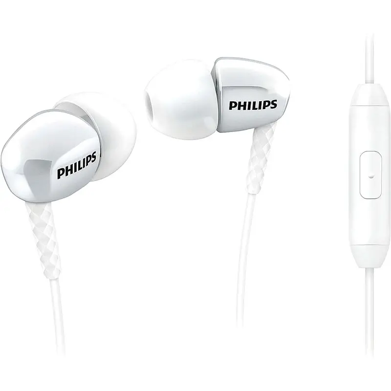 In-Ear Headphones With Mic, White 1